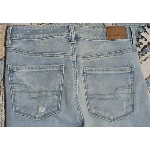 American Eagle Highest Rise Jeggings Distressed Ripped Womens Size 4 25Wx26L - Picture 9 of 10